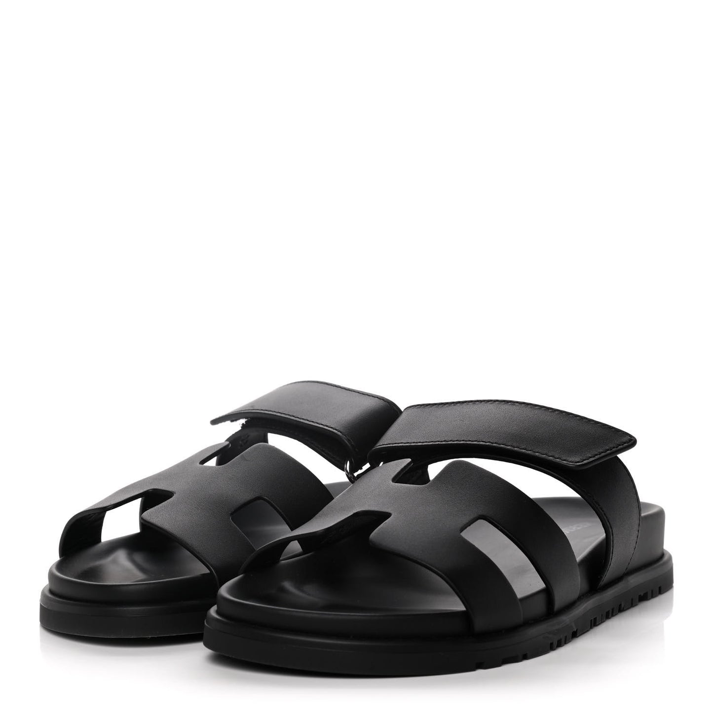 Calfskin Womens Chypre Sandals 36.5 Black