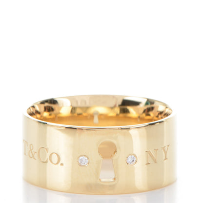 Tiffany 18K Yellow Gold Diamond Locks Ring 7.5 1 of 4