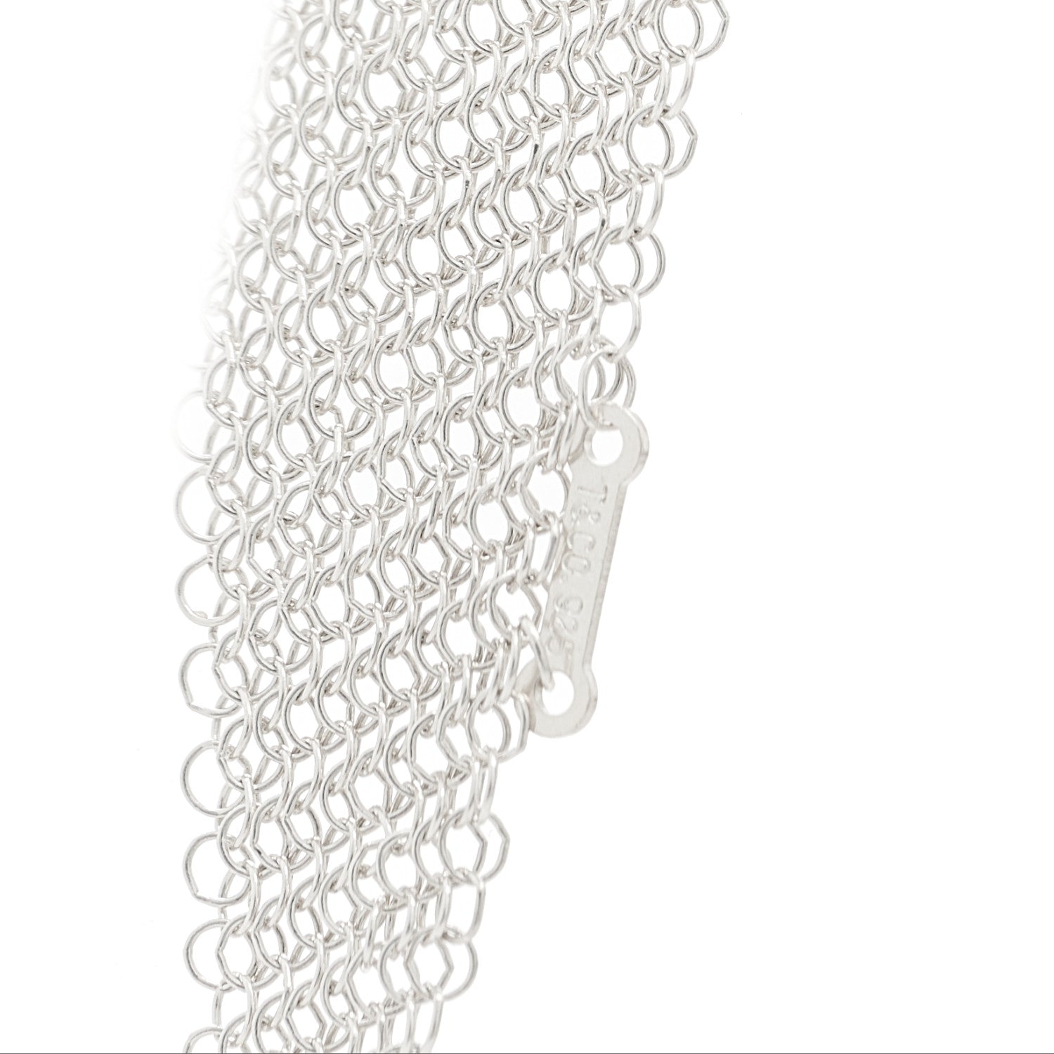Tiffany Sterling Silver Elsa Peretti Large Mesh Scarf Necklace 4 of 6