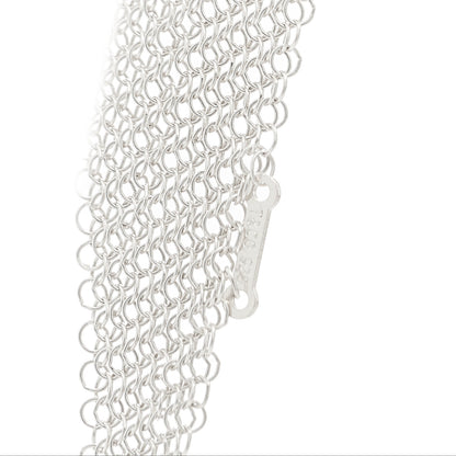 Tiffany Sterling Silver Elsa Peretti Large Mesh Scarf Necklace 4 of 6