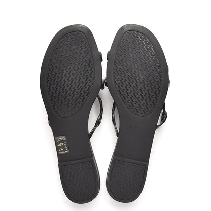 Hermes Rubber Chaine d'Ancre Rivage Sandals 40 Black 5 of 8