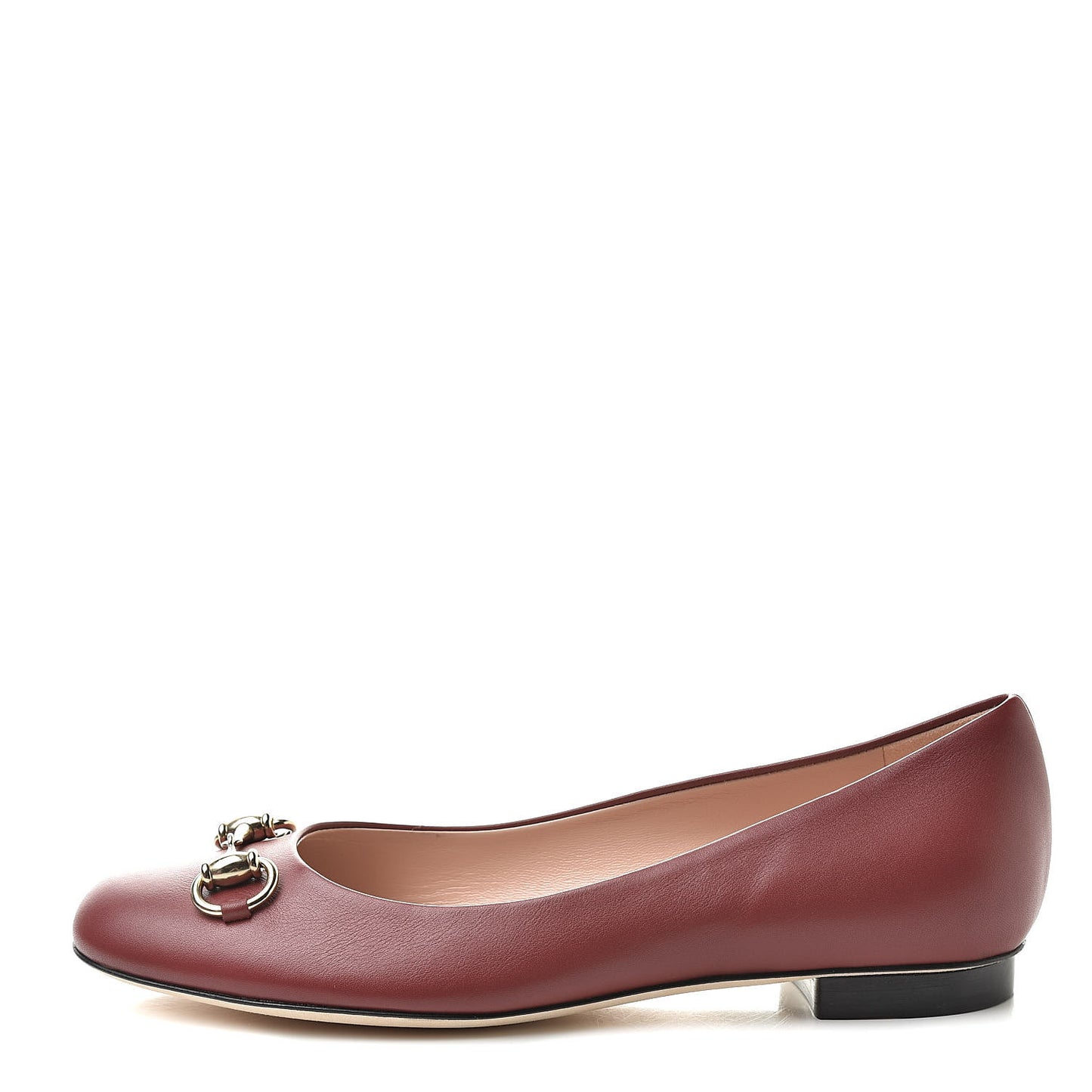 Calfskin Horsebit Ballerina Flats 37 Red