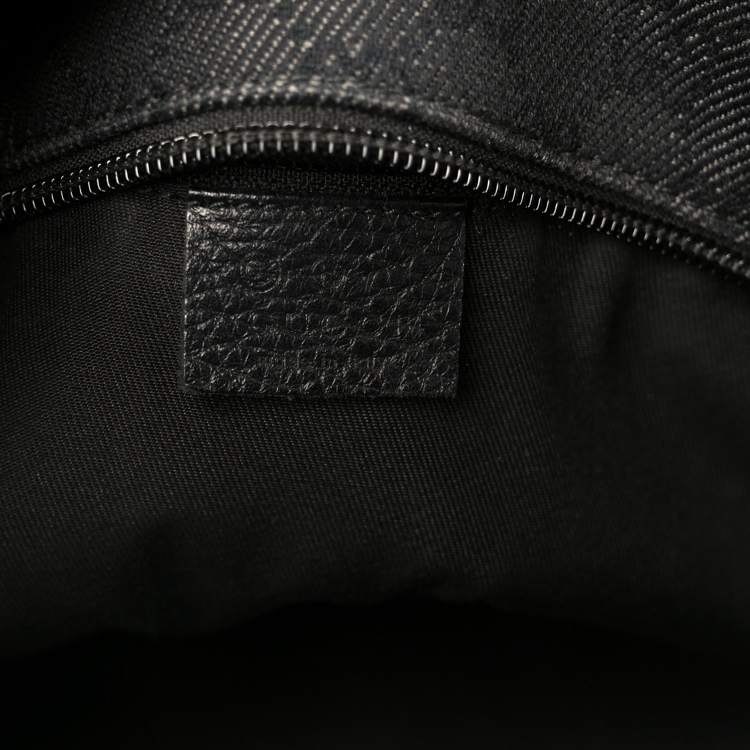 Gucci Denim Monogram Tote Bag Black 6 of 12
