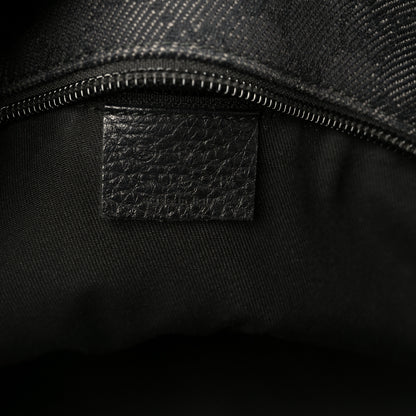 Gucci Denim Monogram Tote Bag Black 6 of 12
