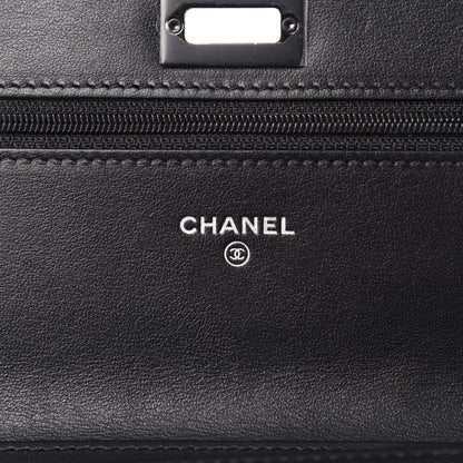 Chanel Aged Calfskin Quilted Reissue Wallet On Chain WOC So Black 6 of 9