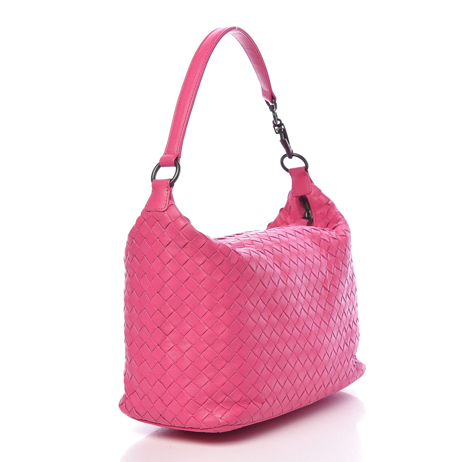 Bottega Veneta Nappa Intrecciato Hobo Fuchsia 3 of 11