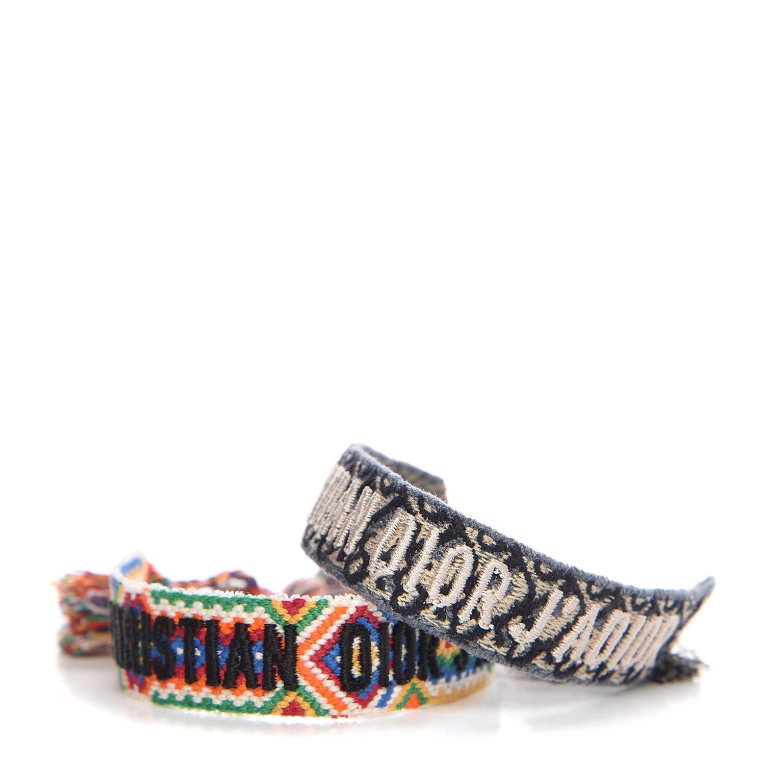 Christian Dior Woven Cotton J'Adior Friendship Bracelet Set 1 of 9