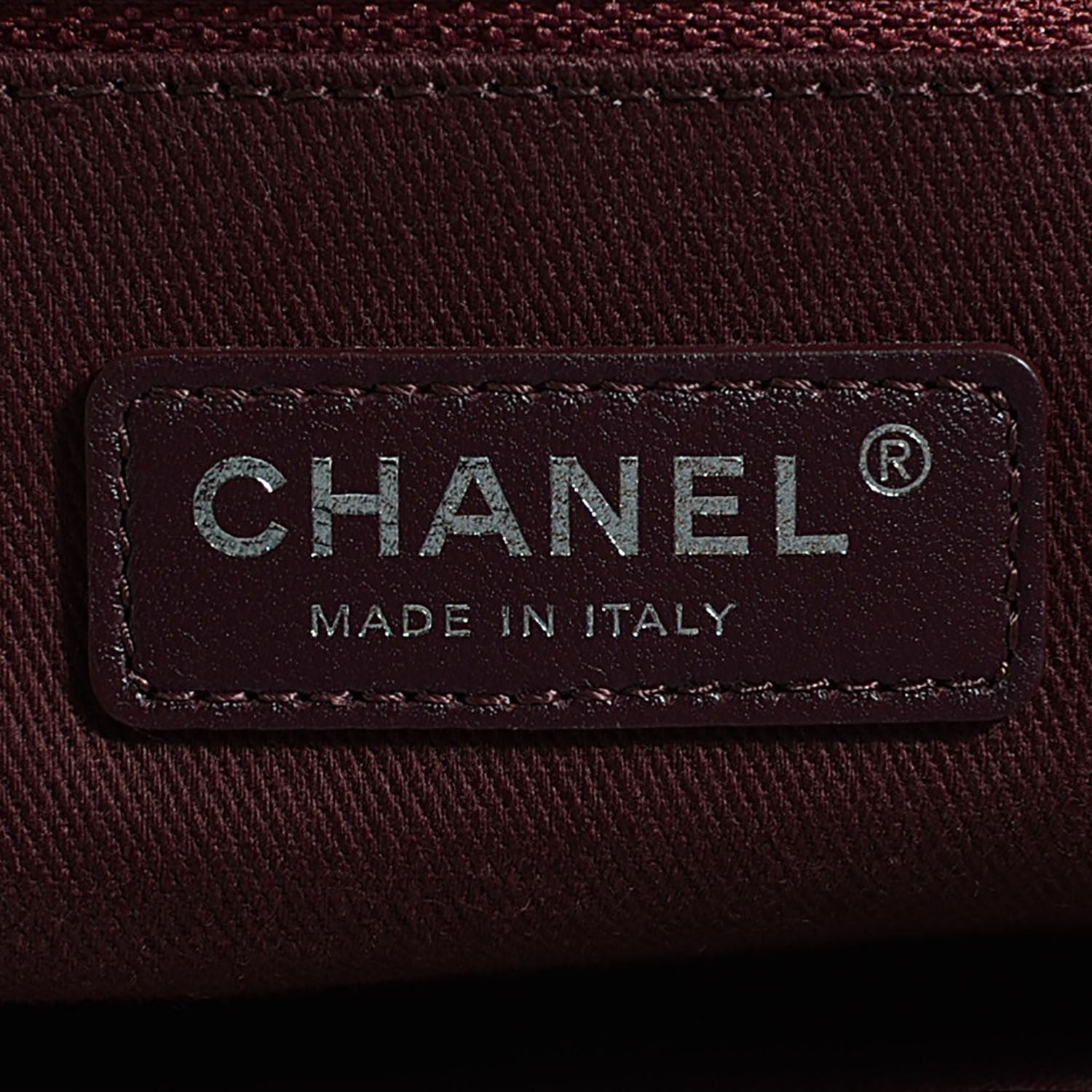 Chanel Distressed Lambskin Tote Burgundy 6 of 8