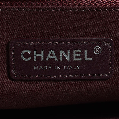 Chanel Distressed Lambskin Tote Burgundy 6 of 8