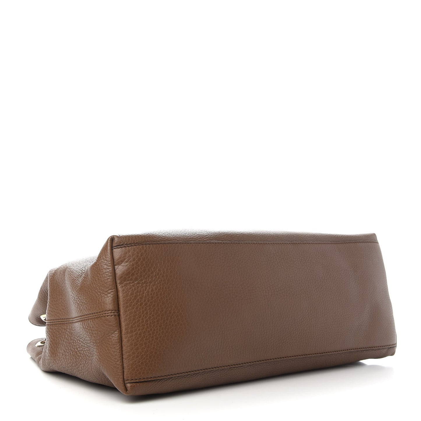 Pebbled Calfskin Medium Soho Chain Shoulder Bag Maple Brown