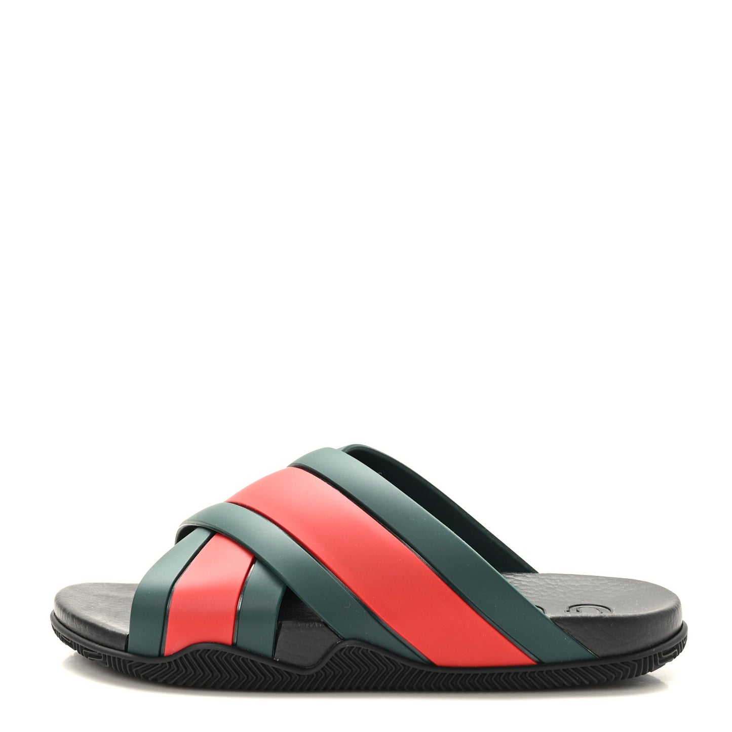 Rubber Web Womens Criss Cross Slide Sandals 40 Green Red