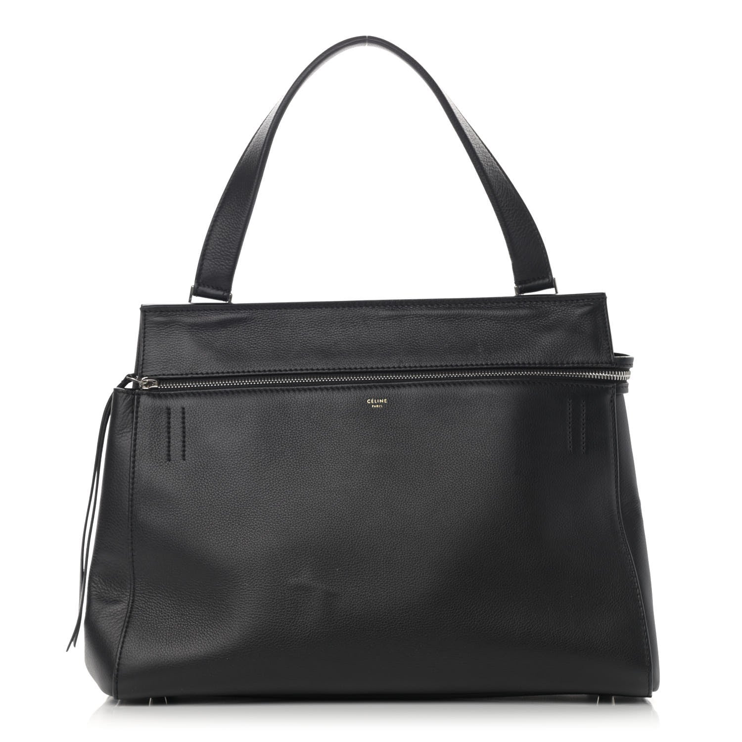 Celine Supple Calfskin Large Edge Shoulder Bag Black 1 of 17