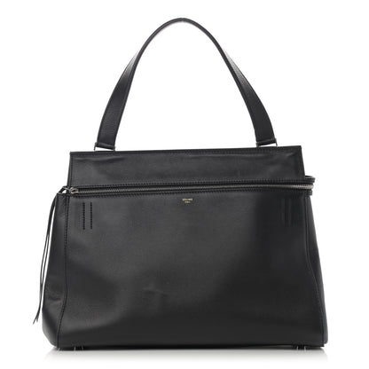 Celine Supple Calfskin Large Edge Shoulder Bag Black 1 of 17