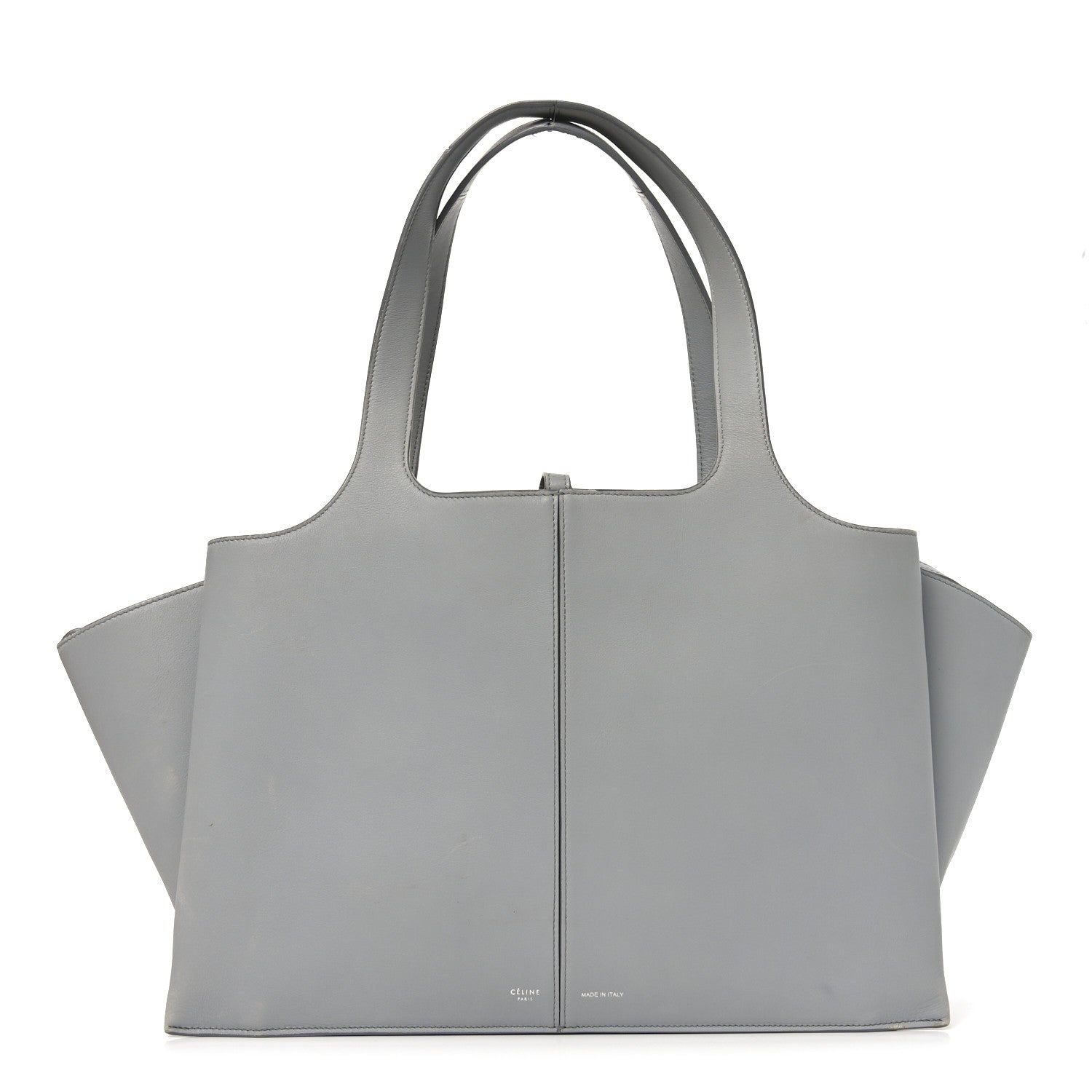 Celine Smooth Calfskin Medium Tri-Fold Bag Pearl Grey 1 of 10