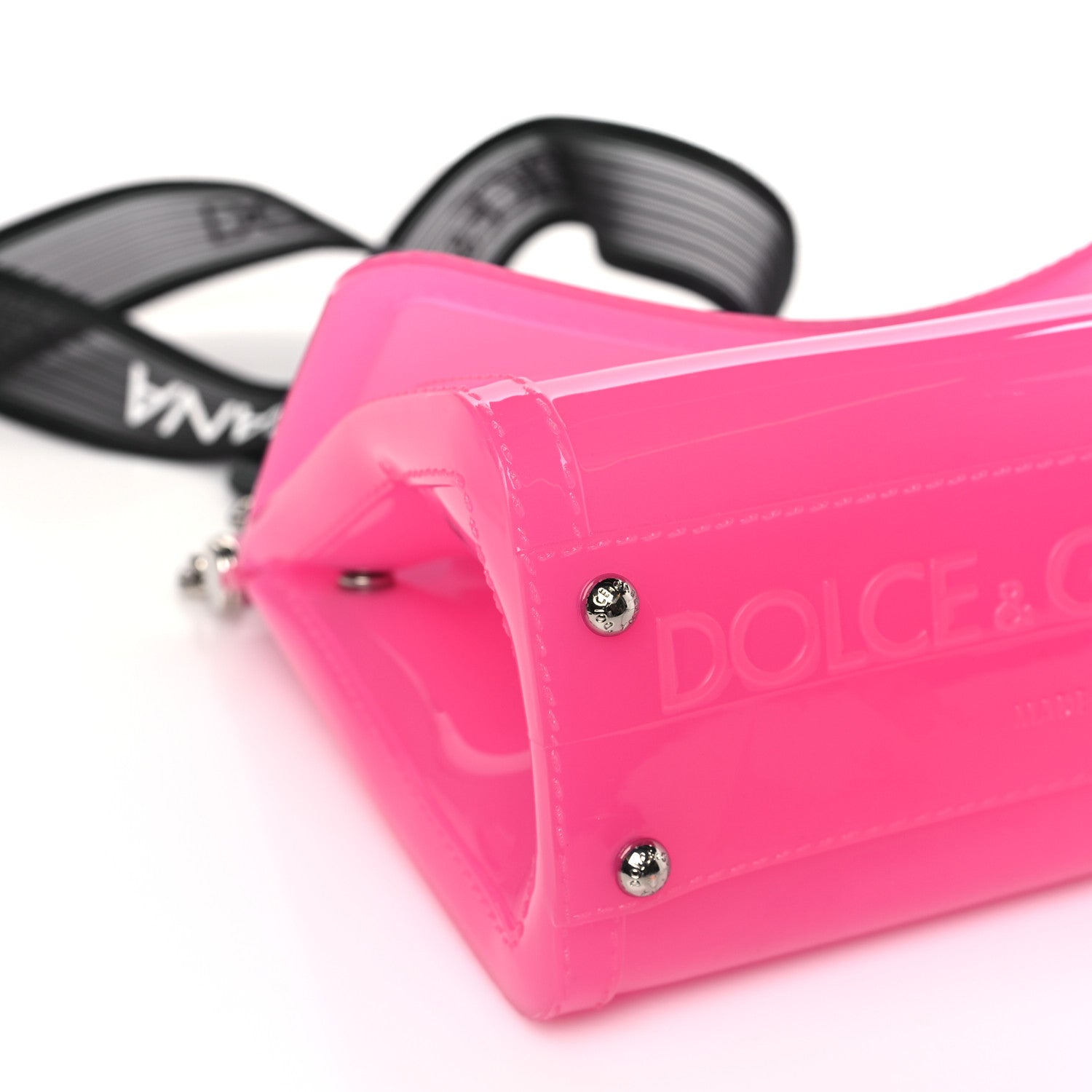 Dolce & Gabbana Rubber Semi Transparent Miss Sicily Satchel Pink 6 of 8