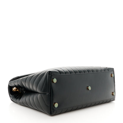 Saint Laurent Calfskin Y Quilted Monogram Large Loulou Chain Satchel Black 4 of 12