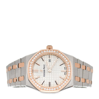 Audemars Piguet Stainless Steel 18K Rose Gold Diamond 33mm Royal Oak Quartz Watch White 67651SR.ZZ.1261SR.01 2 of 5