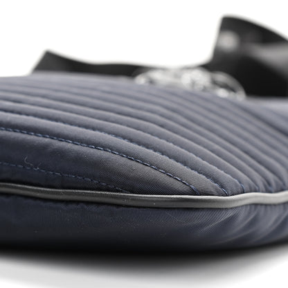 Versace Nylon Quilted Palazzo Medusa Crossbody Bag Navy 9 of 9