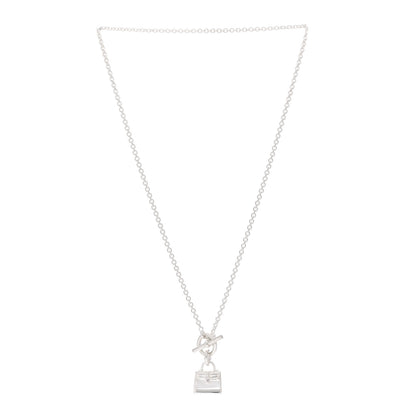 Hermes Sterling Silver Kelly Charm Pendant Necklace 3 of 5