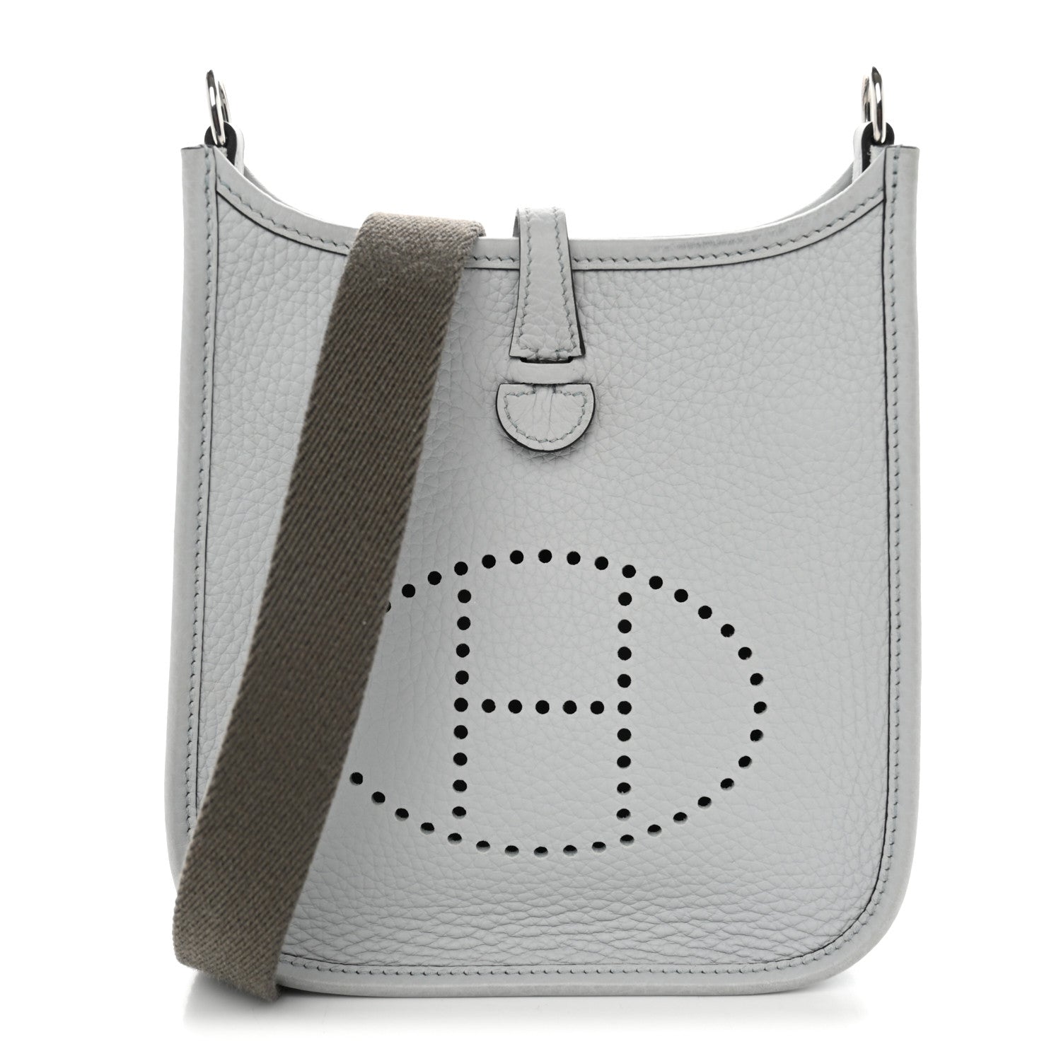 Hermes Taurillon Clemence Amazone Evelyne TPM Bleu Pale Etain 1 of 11