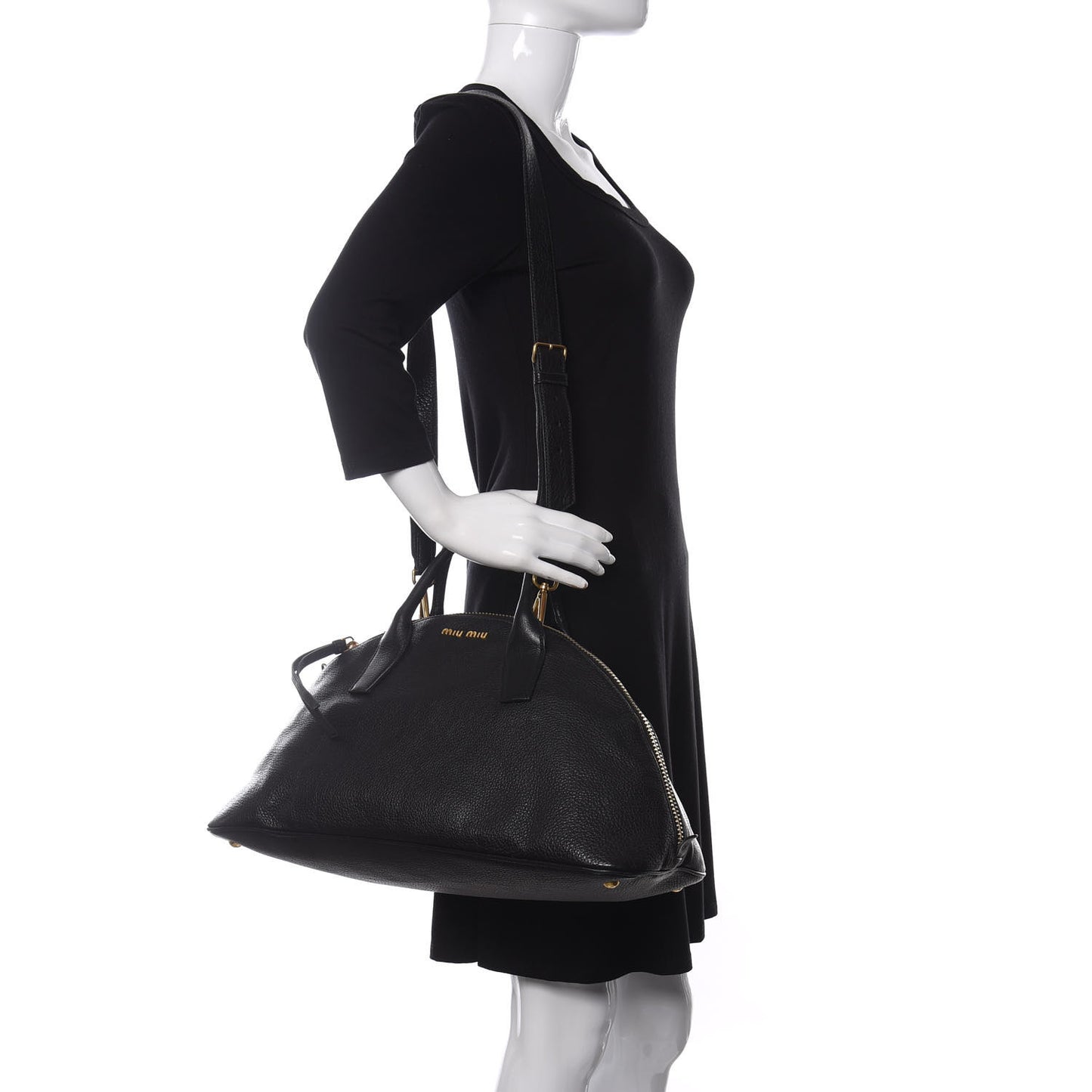Goatskin Madras Bauletto Black