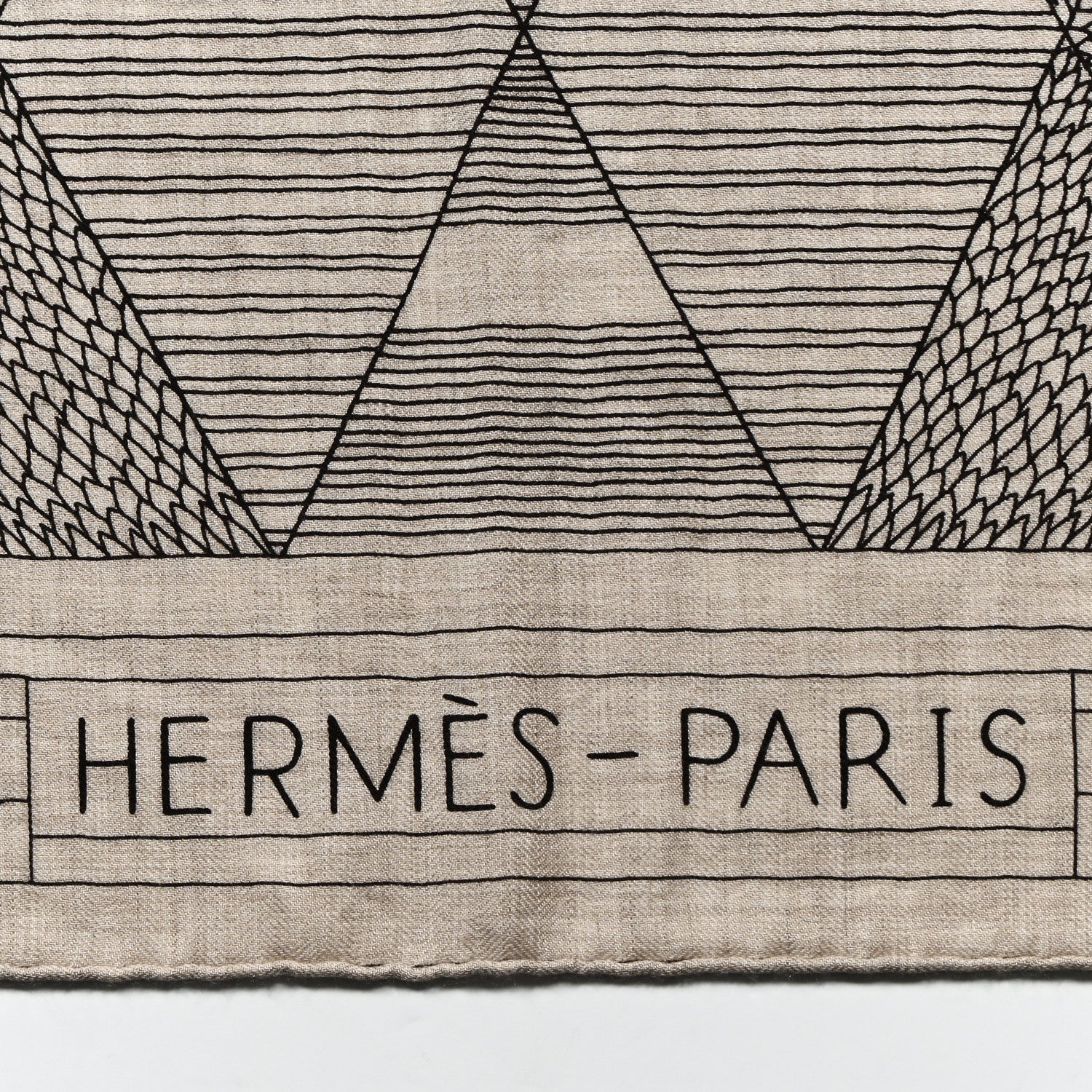 Hermes Cashmere Silk Patchwork Horse Shawl 140 Naturel Ebene 2 of 6