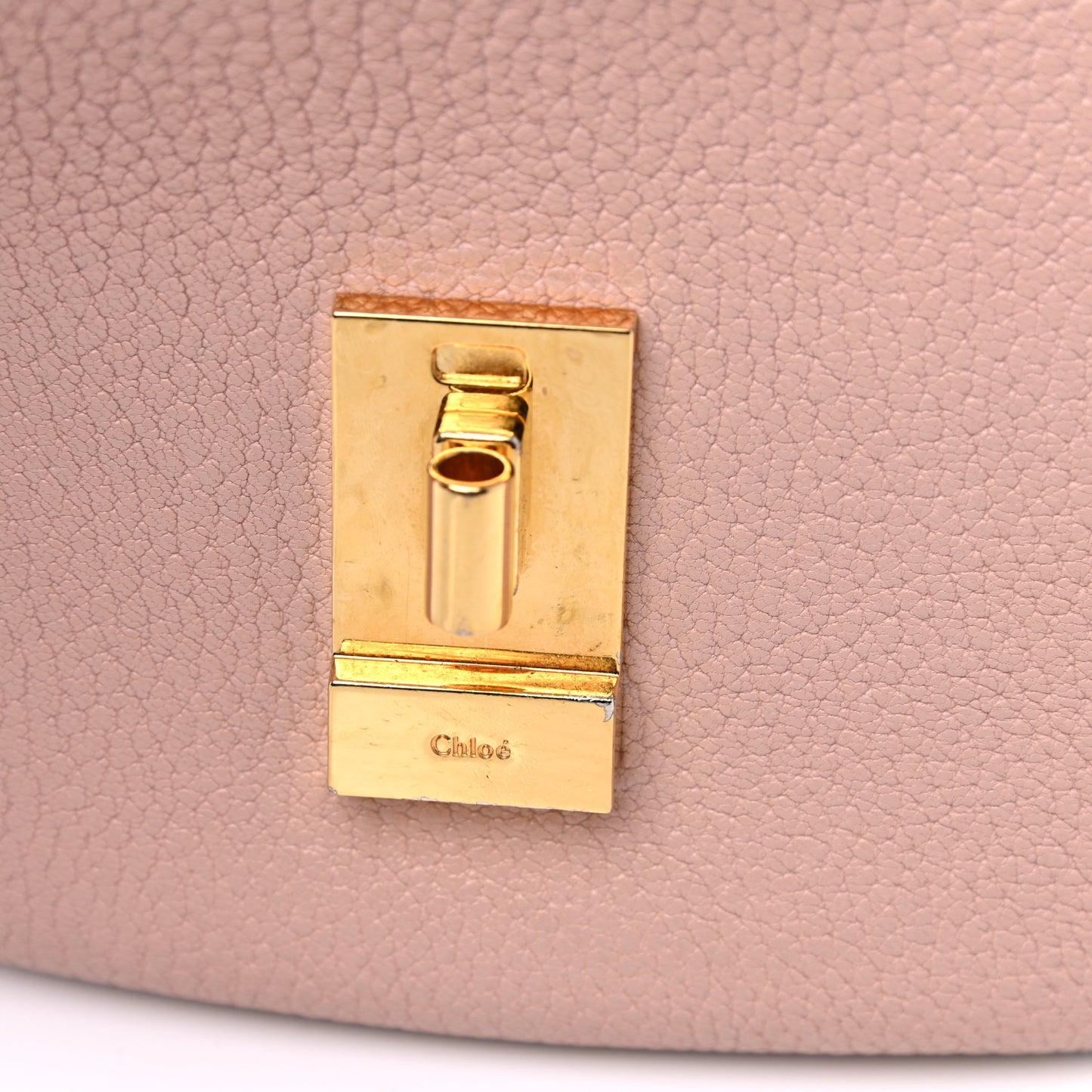 Grained Lambskin Mini Drew Shoulder Bag Cement Pink