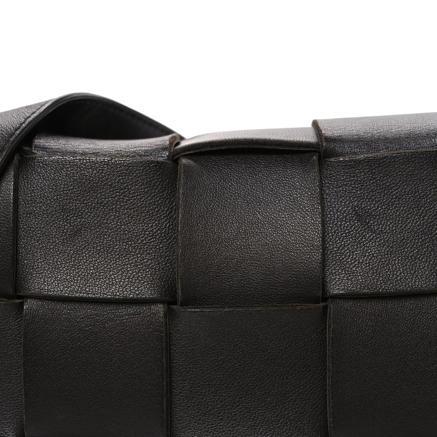 Lambskin Maxi Intrecciato Cassette Crossbody Bag Fondant