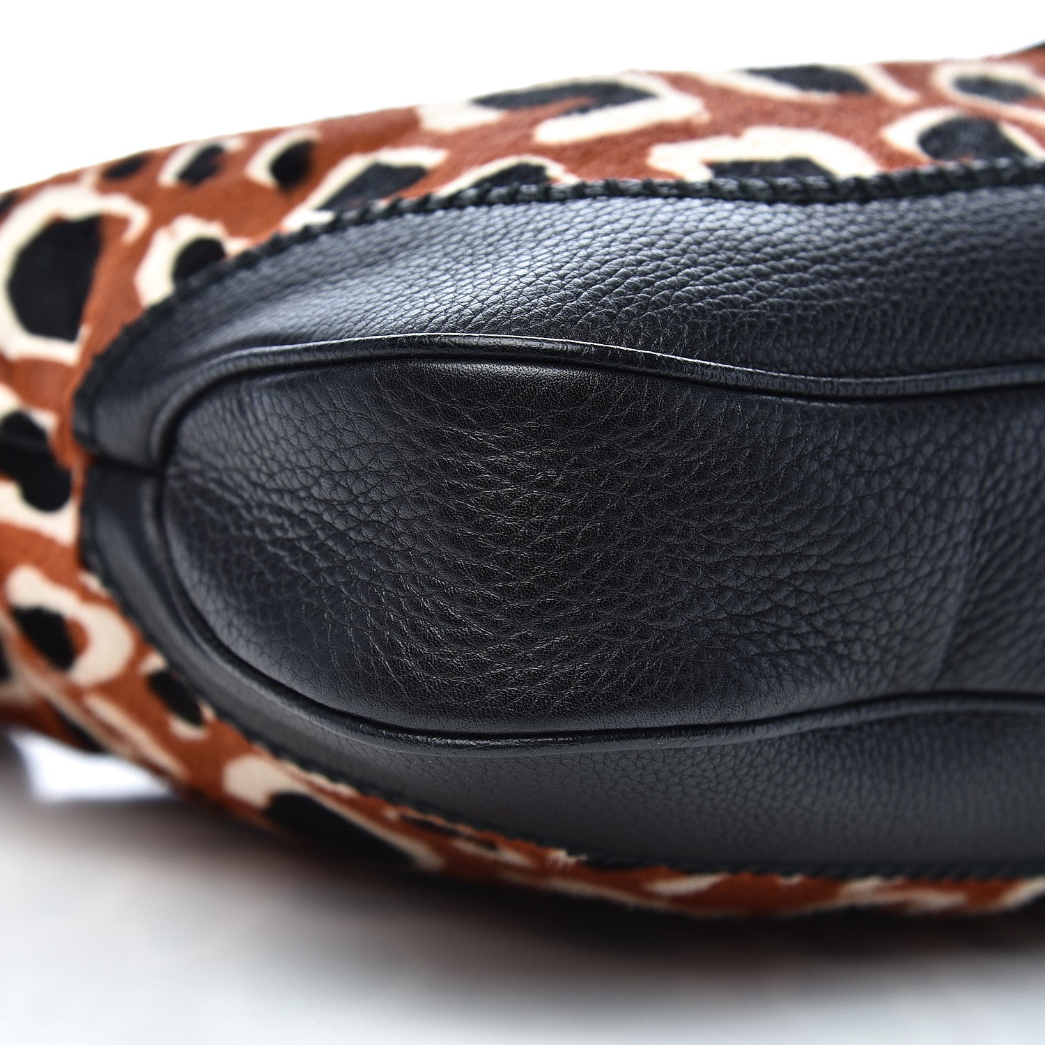 Gucci Calf Hair Leopard Print Medium New Jackie Shoulder Bag Tobacco 8 of 10