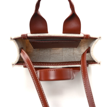 Chloe Felt Calfskin Mini Woody Ribbon Tote Cement Beige 5 of 8
