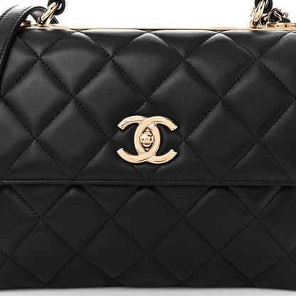 Chanel Lambskin Quilted Small Trendy CC Dual Handle Flap Bag Black 8 of 10