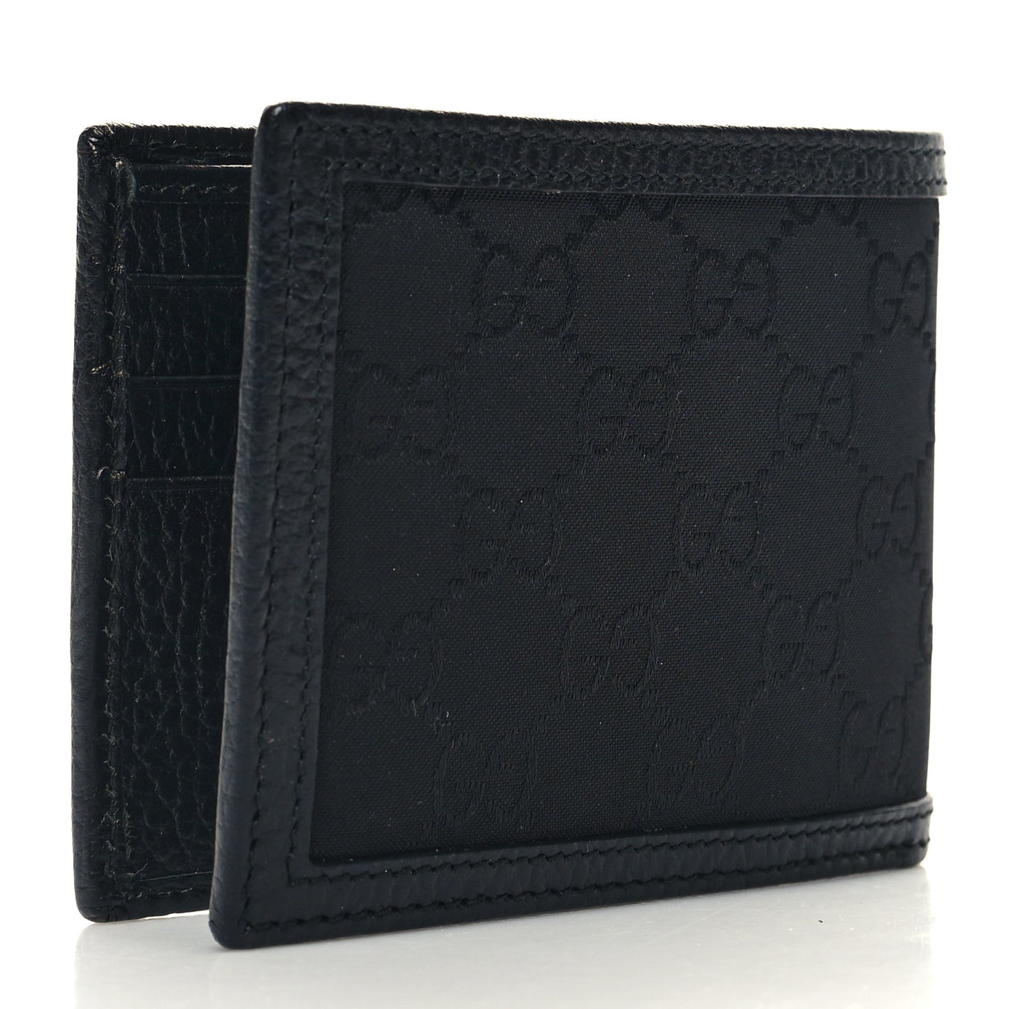 Nylon Monogram Bi-Fold Wallet Black