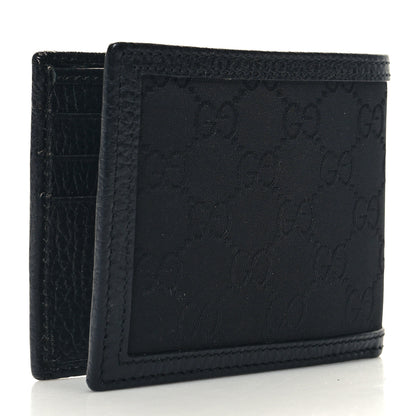 Gucci Nylon Monogram Bi-Fold Wallet Black 3 of 8