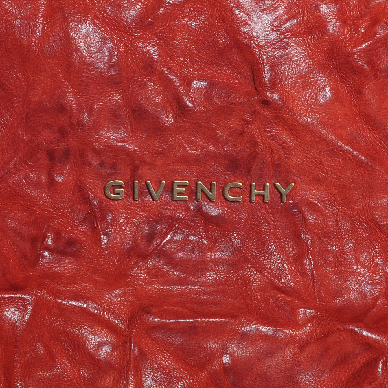 Tumbled Sheepskin Medium Pandora Bag Red
