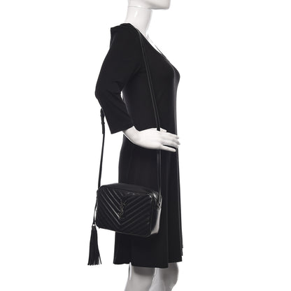 Saint Laurent Calfskin Matelasse Monogram Lou Camera Bag Black 2 of 10