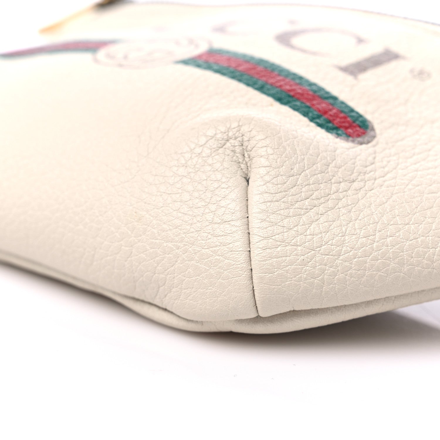 Gucci Grained Calfskin Small Logo Belt Bag White 9 of 10