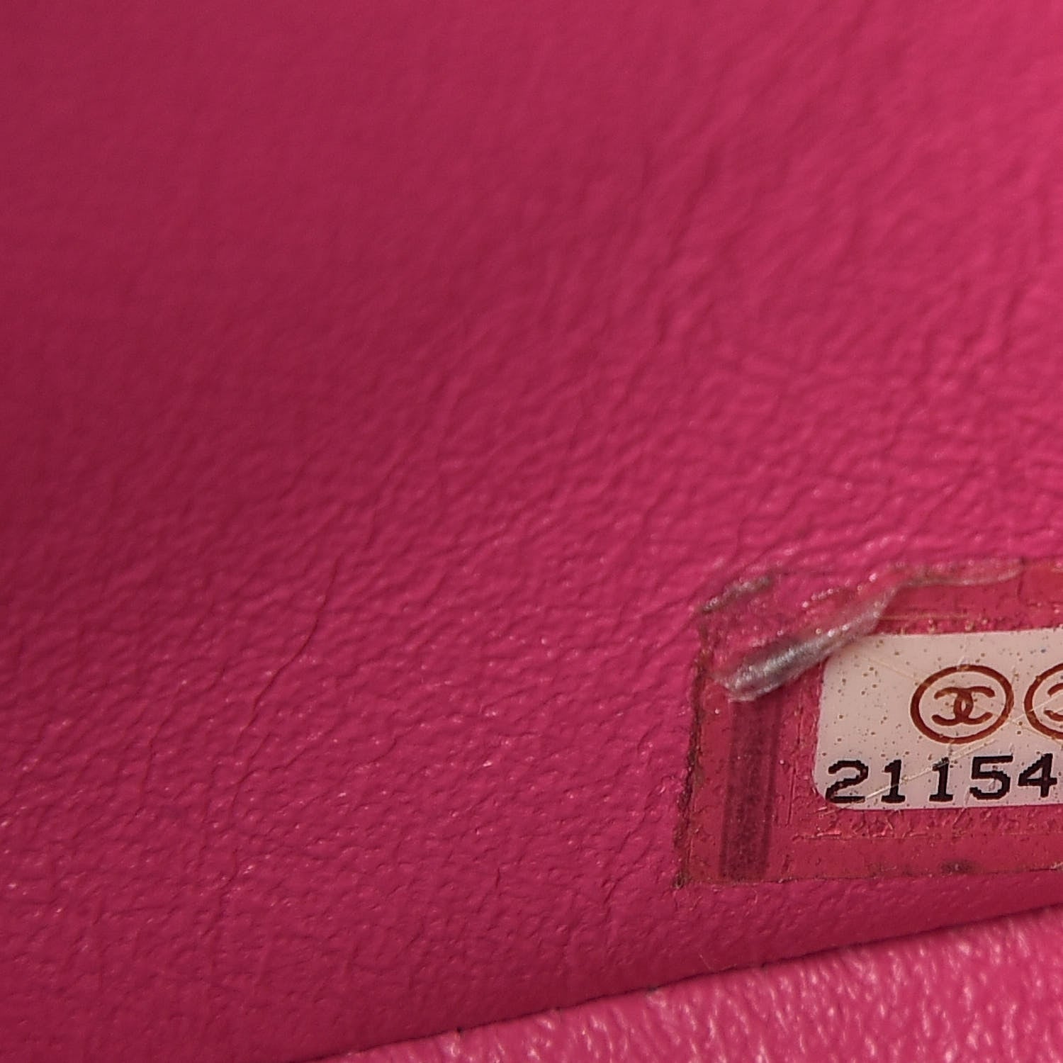 Chanel Lambskin Chevron Quilted Mini Square Flap Fuchsia 7 of 9