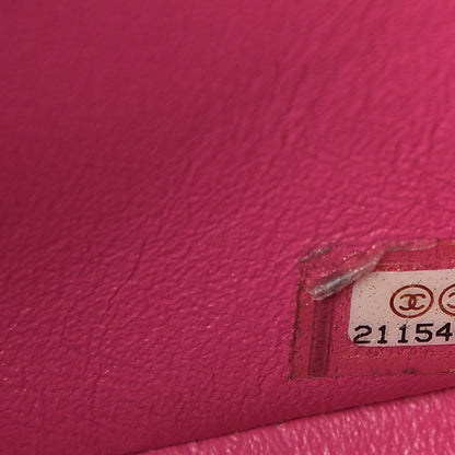 Chanel Lambskin Chevron Quilted Mini Square Flap Fuchsia 7 of 9