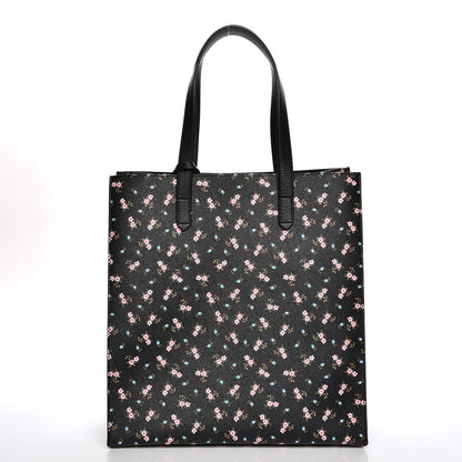 Givenchy Coated Canvas Hibiscus Print Medium Stargate Shopper Tote Black Multicolor 1 of 8