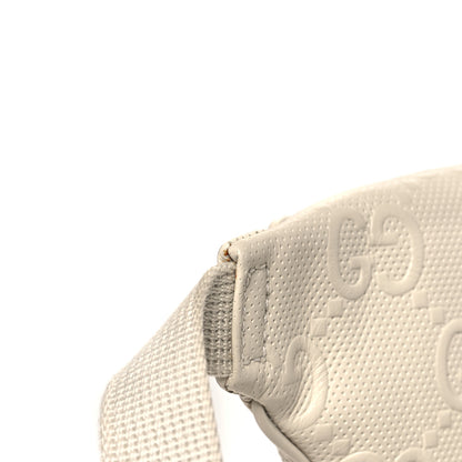 Gucci Calfskin GG Tennis Embossed Belt Bag Mystic White 11 of 12