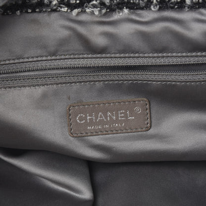 Chanel Tweed Lambskin Drawstring Tweedy Tote Dark Grey 6 of 10