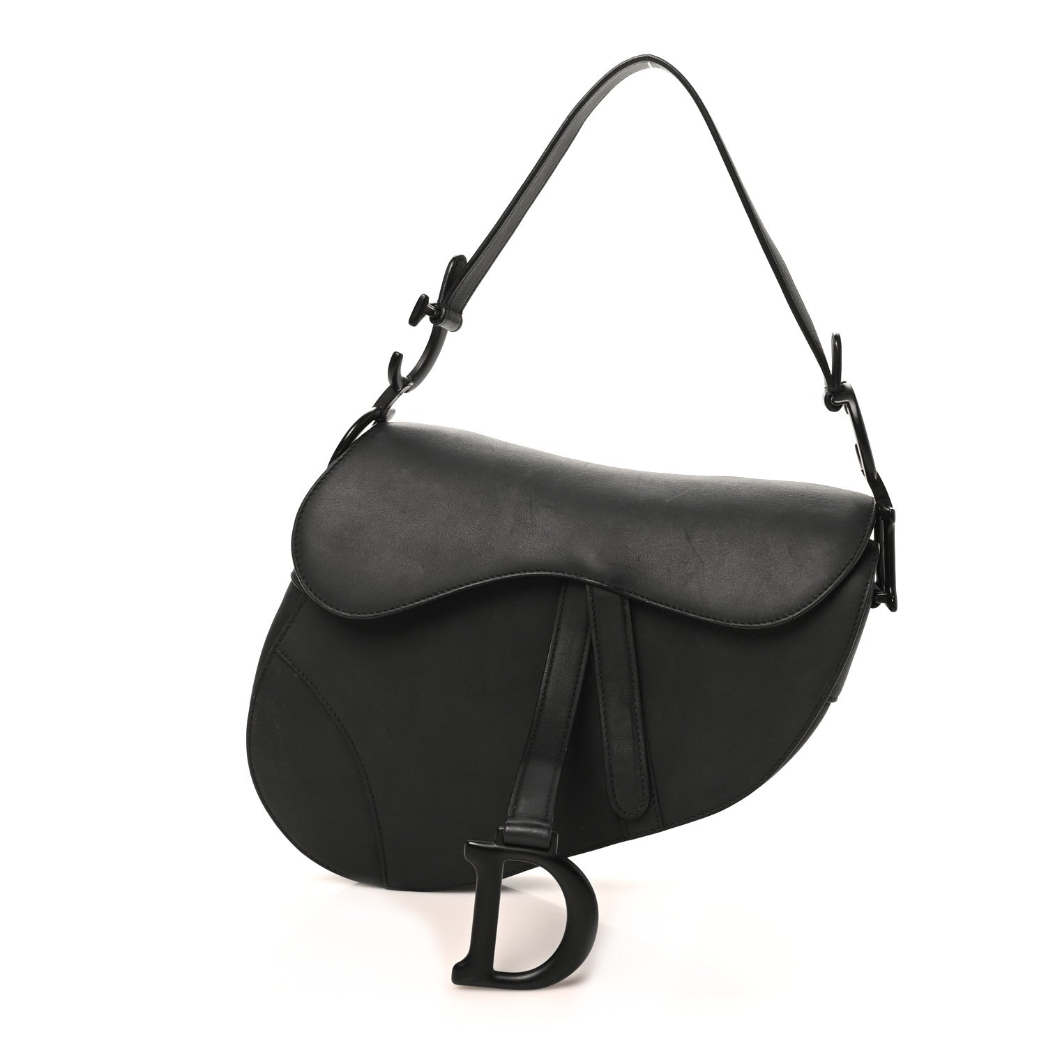 Christian Dior Ultra Matte Calfskin Saddle Bag Black 1 of 10