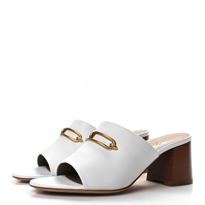 Hermes Calfskin Camilla Mules 39.5 White 3 of 9
