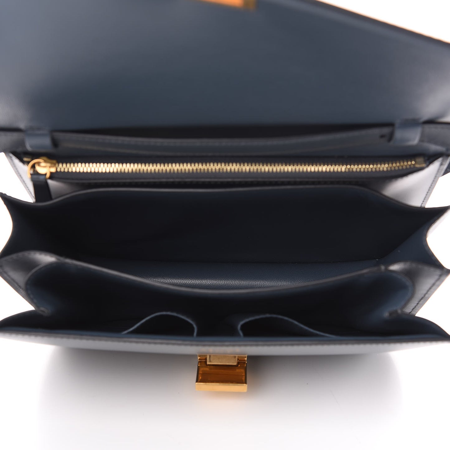 Liege Calfskin Medium Classic Box Flap Bag Grey
