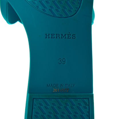 Hermes Rubber Aloha Sandals 39 Bleu Vif 7 of 11