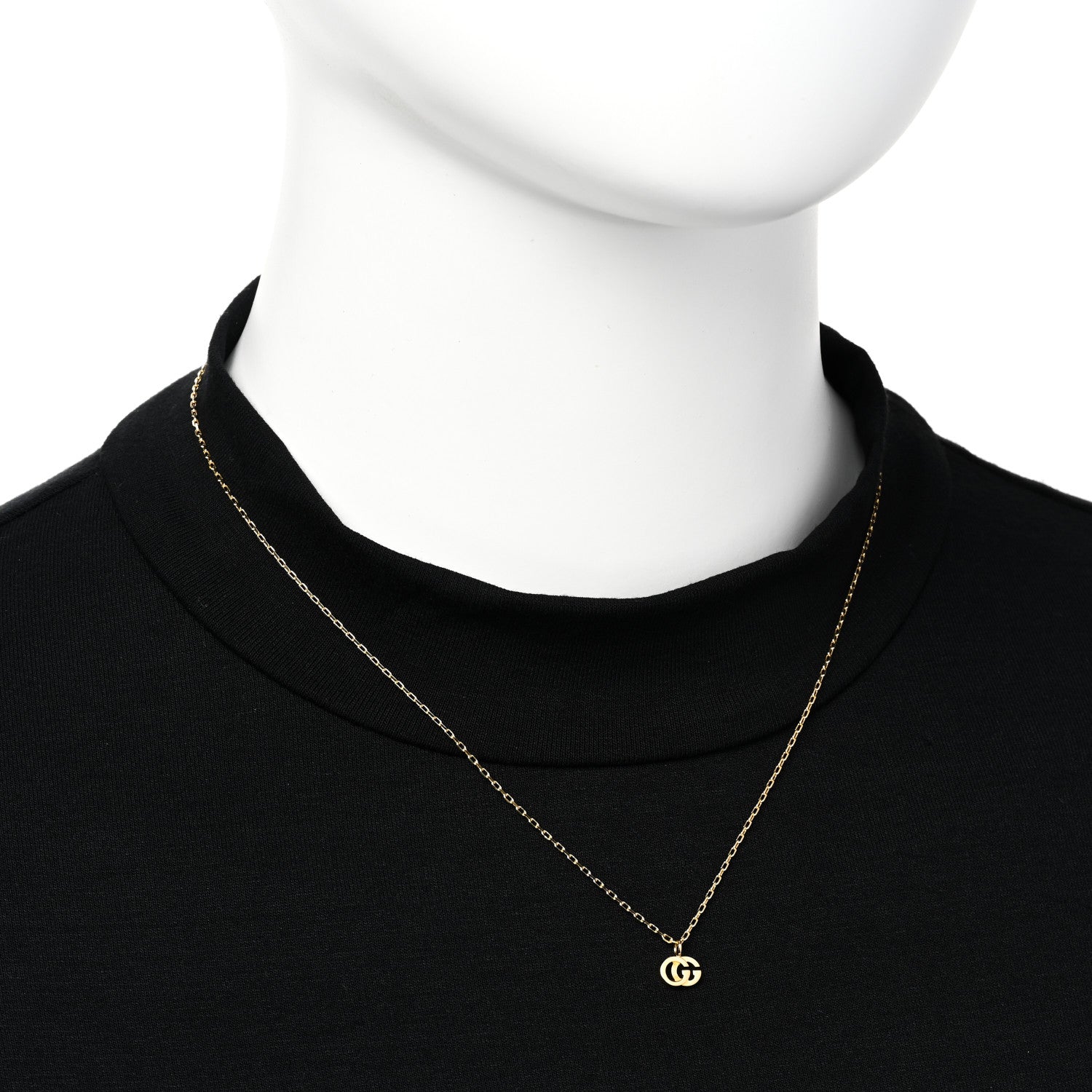 Gucci 18K Yellow Gold Blue Topaz Running G Pendant Necklace 2 of 5