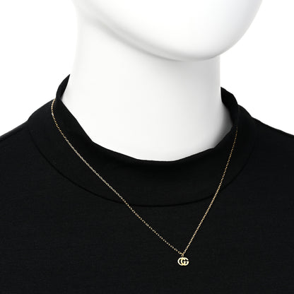 Gucci 18K Yellow Gold Blue Topaz Running G Pendant Necklace 2 of 5