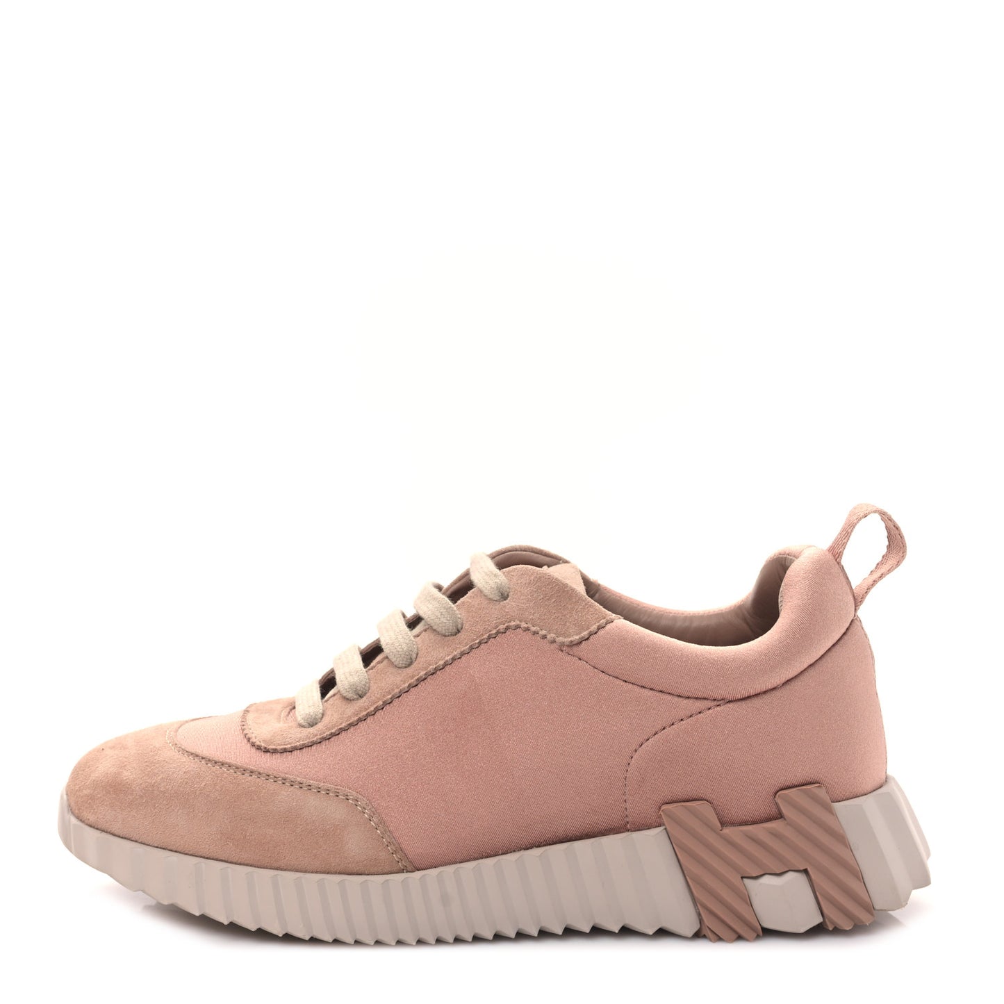 Sport Goatskin Suede Goatskin Bouncing Sneakers 37.5 Rose Porcelaine
