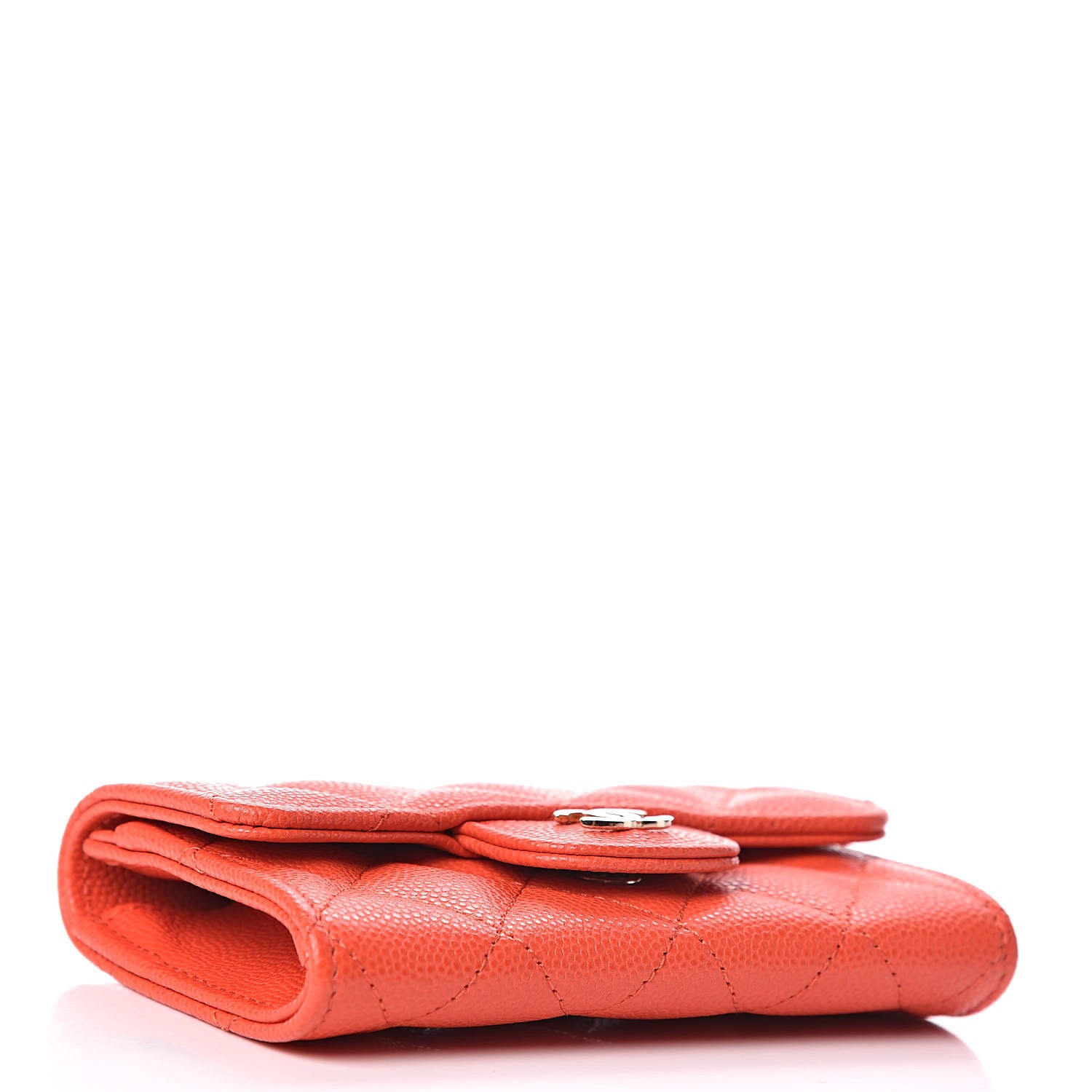 Chanel Caviar Quilted Card Holder Orange 4 of 8