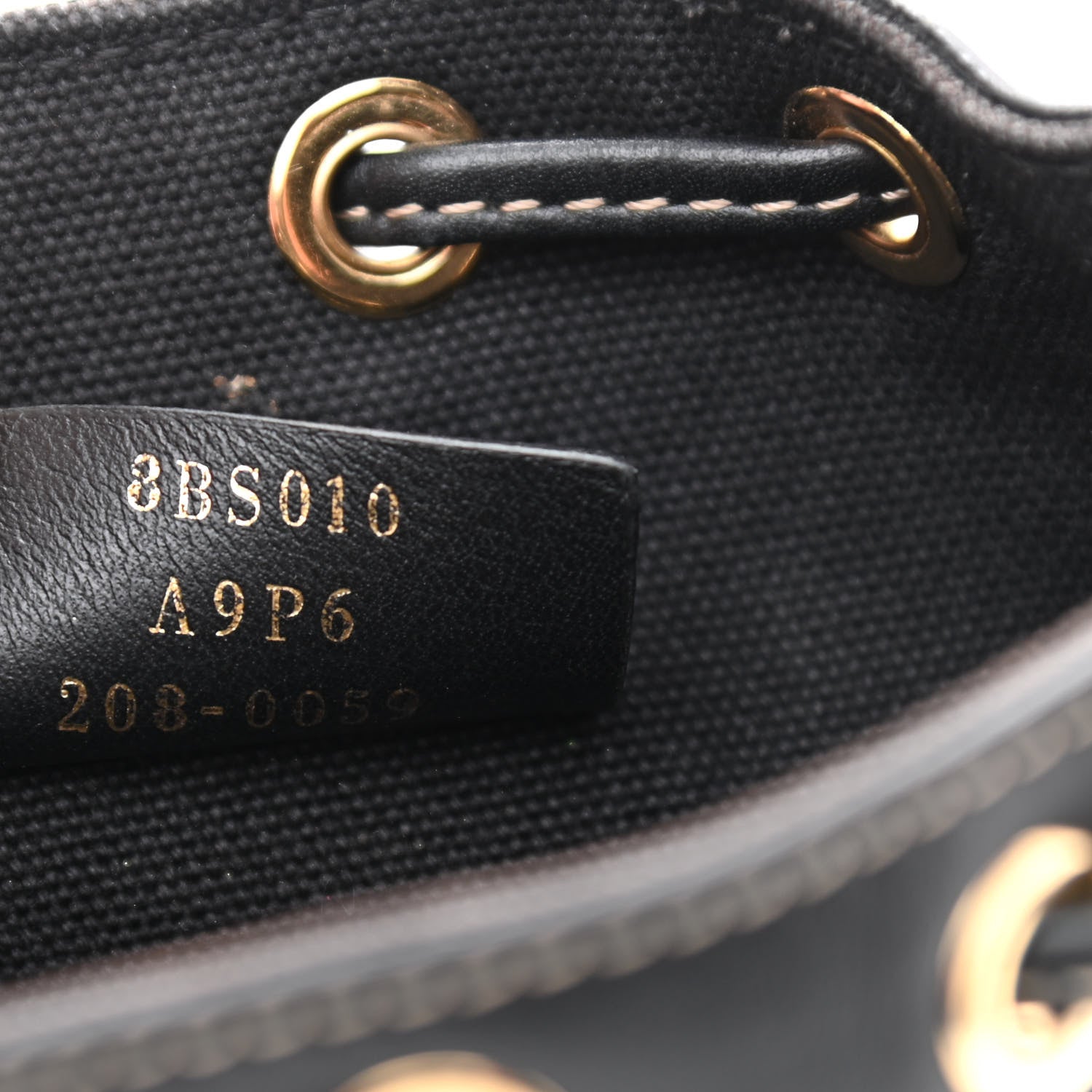 Fendi Canvas Vitello King F is Fendi FF Embroidered Mini Mon Tresor Bucket Bag Black 8 of 10